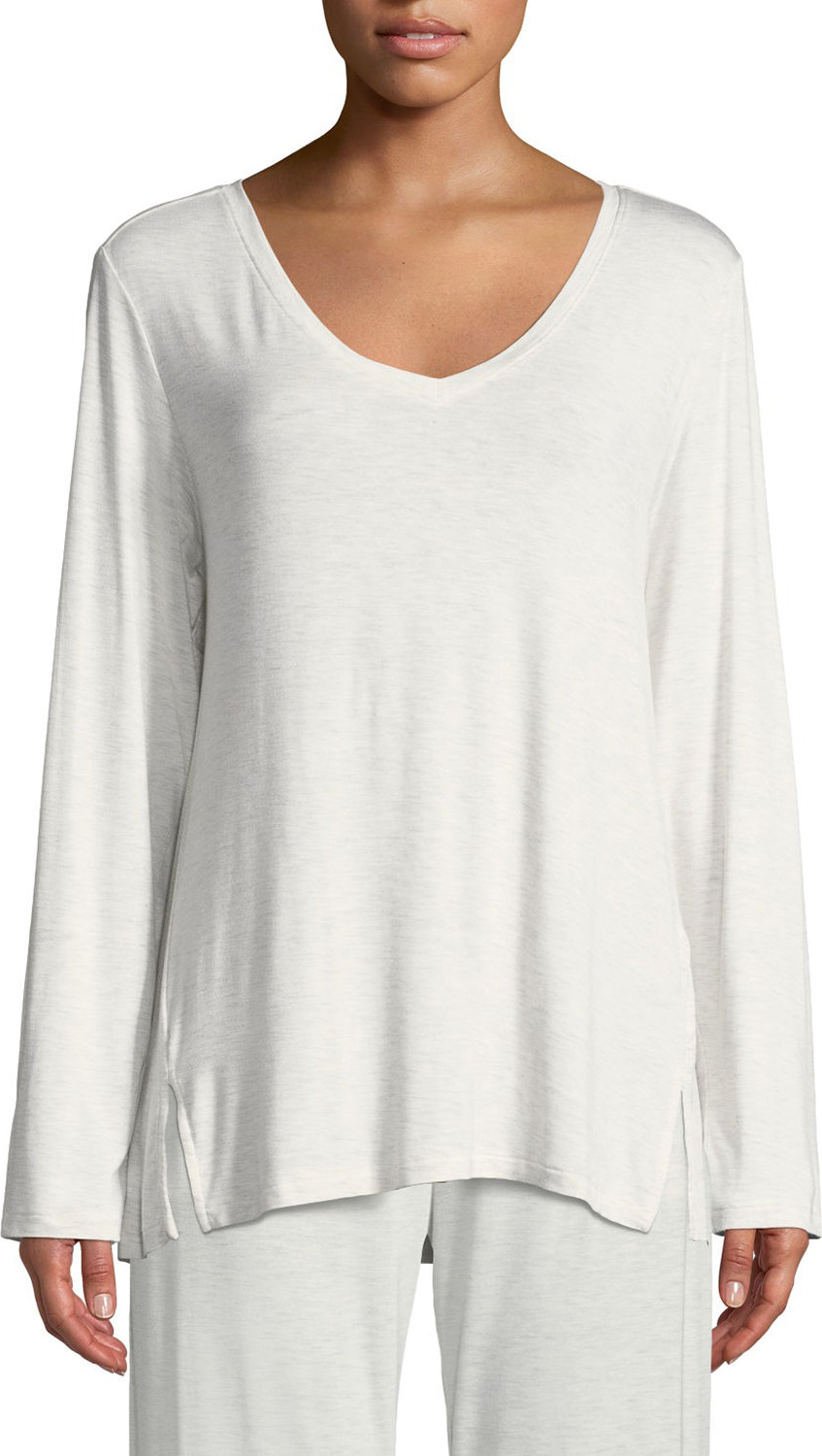 SKIN Helene Long-Sleeve Lounge Top