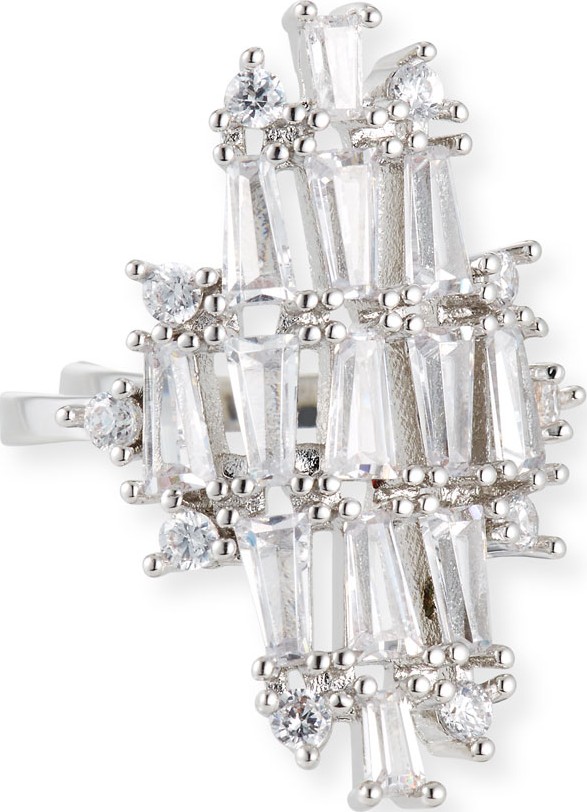 Fallon Monarch Deco Vertical Crystal Ring