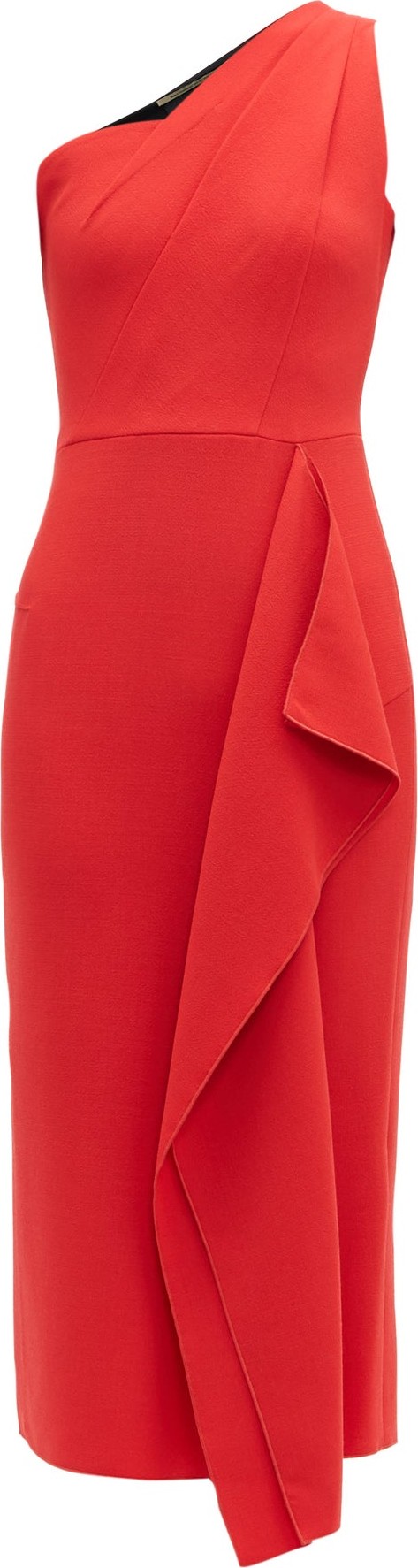 Roland Mouret Rivoli one shoulder wool-crepe dress