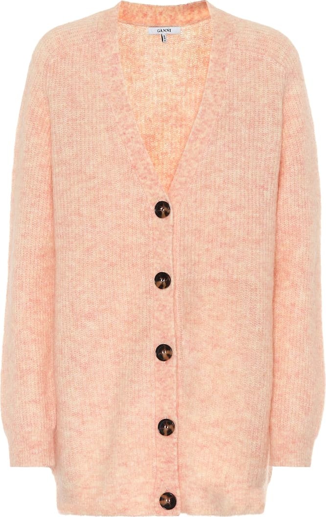 Ganni Wool and mohair-blend cardigan