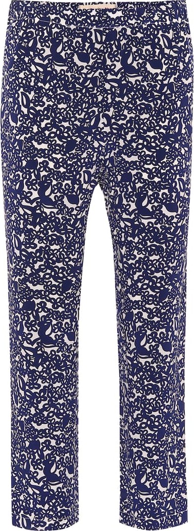 Marni Printed cropped silk pants