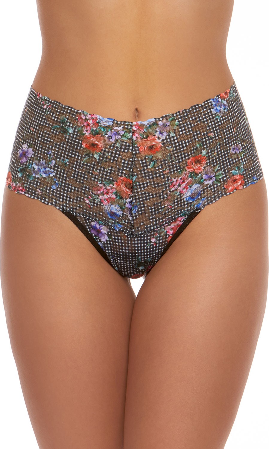 Hanky Panky Checkered Past Lace Retro Thong