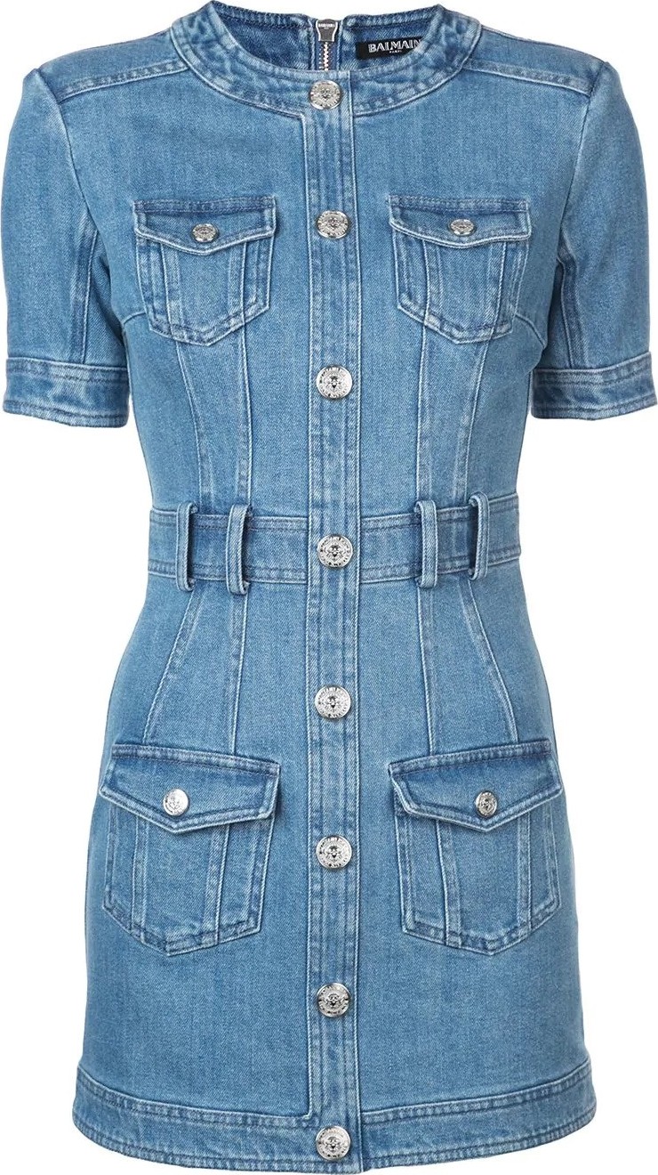Balmain denim mini dress