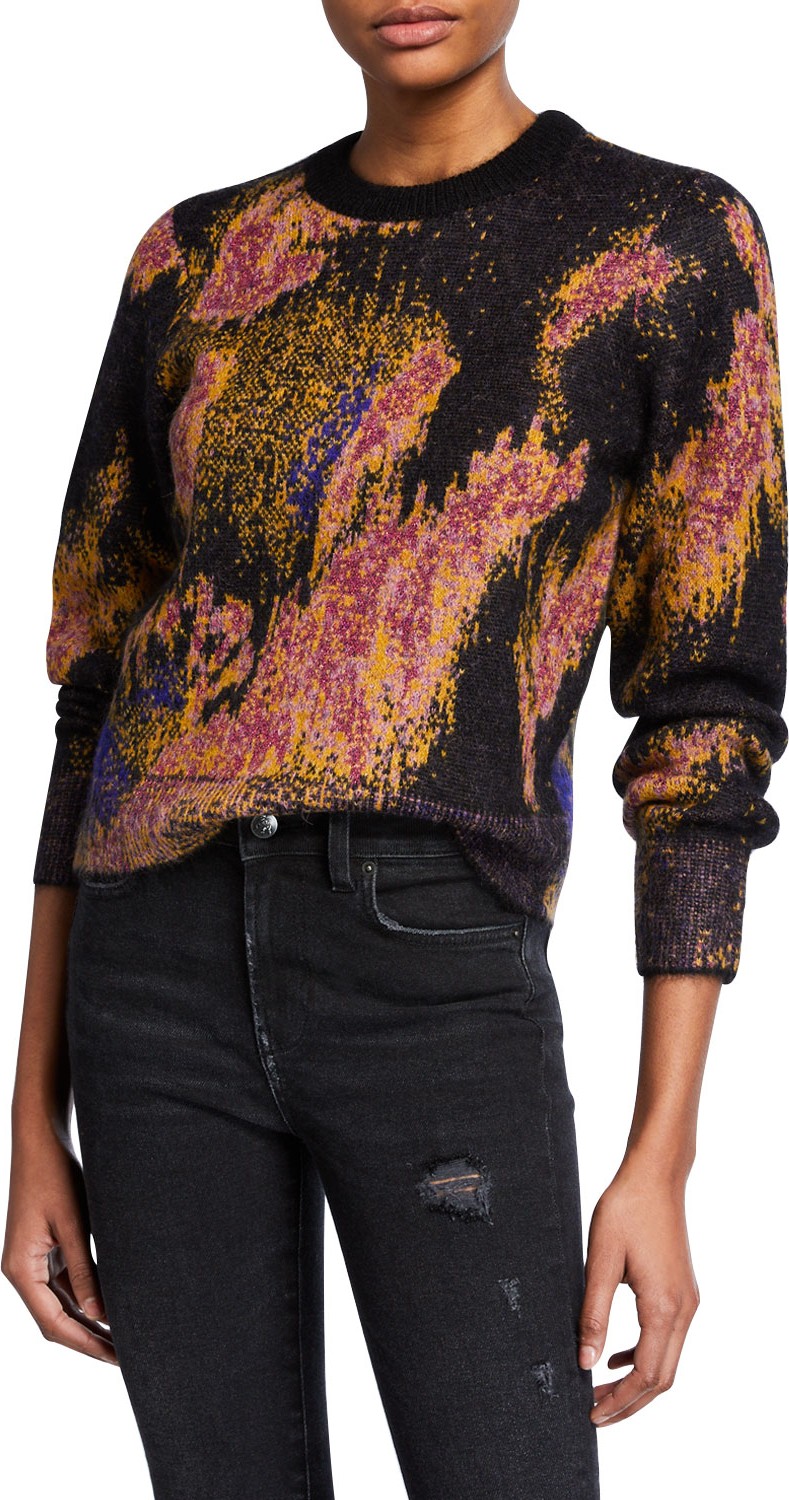 Rag & Bone Fleur Mohair Crewneck Pullover Sweater