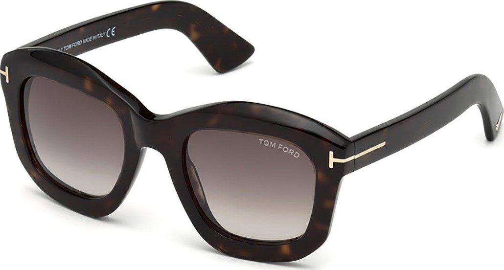 TOM FORD Square Gradient Acetate Sunglasses, Brown Pattern