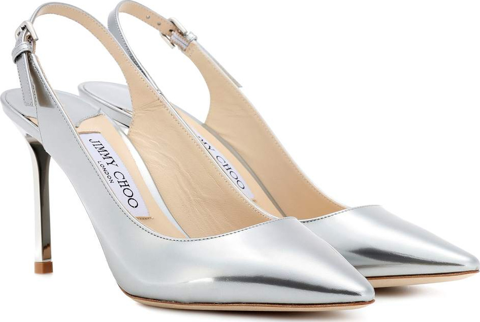 Jimmy Choo Erin 85 leather slingback pumps