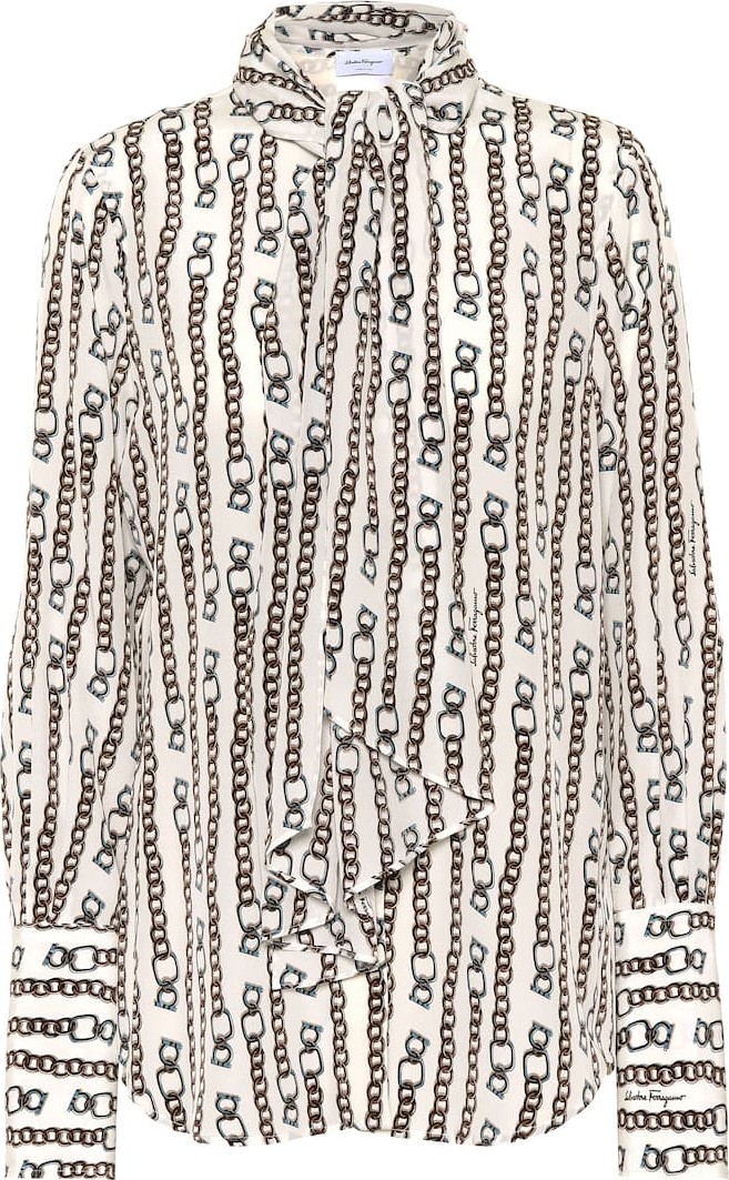 Salvatore Ferragamo Printed silk blouse