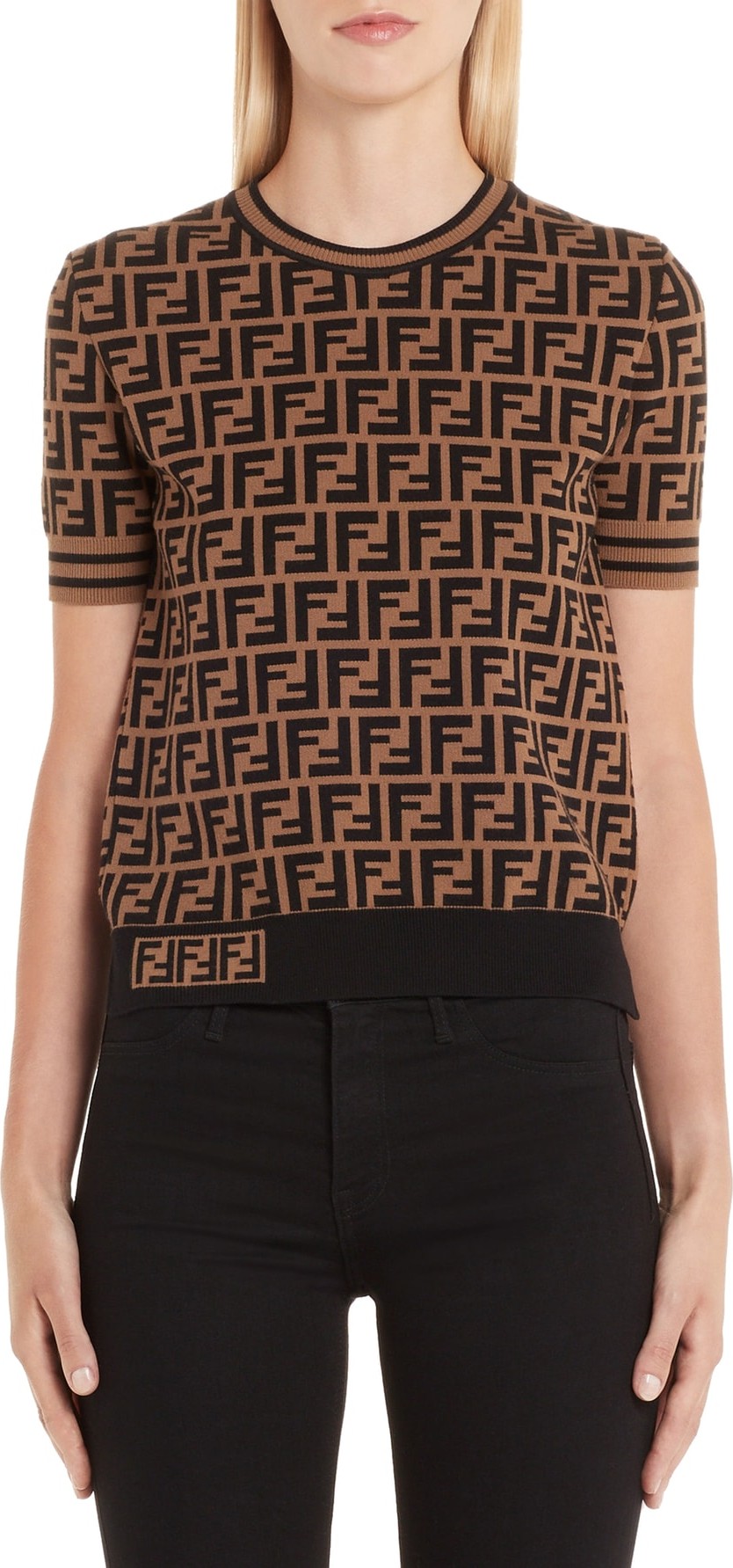 Fendi FF Logo Knit Top