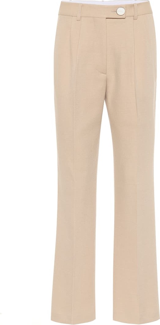Victoria Beckham High-rise straight wool pants