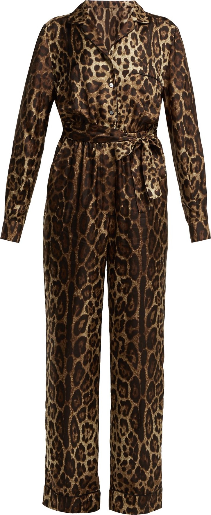 Dolce & Gabbana Leopard-print silk jumpsuit