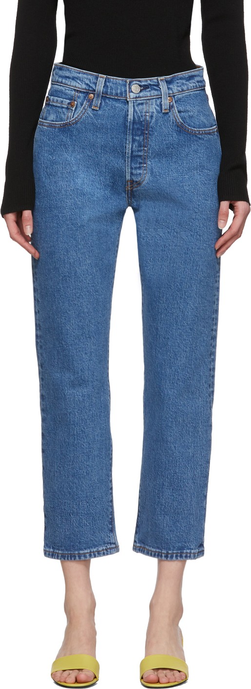 LEVI’S Blue 501 Original Cropped Jeans