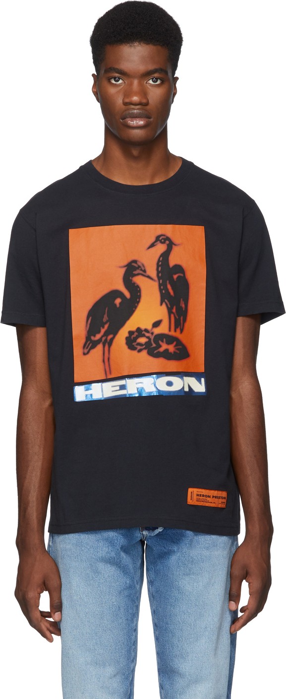 Heron Preston Black Heron Birds T-Shirt