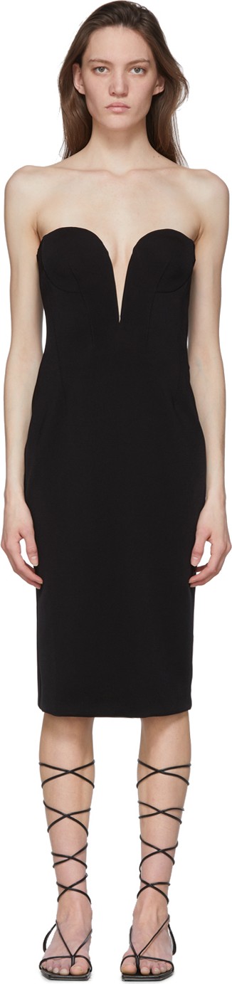 Versace Black Heritage Bustier Dress