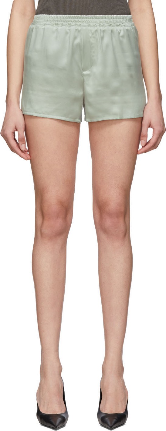 Haider Ackermann Grey Silk Shorts