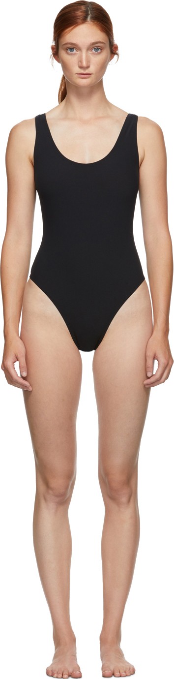 Kiki De Montparnasse Black Tied-Up One-Piece Swimsuit