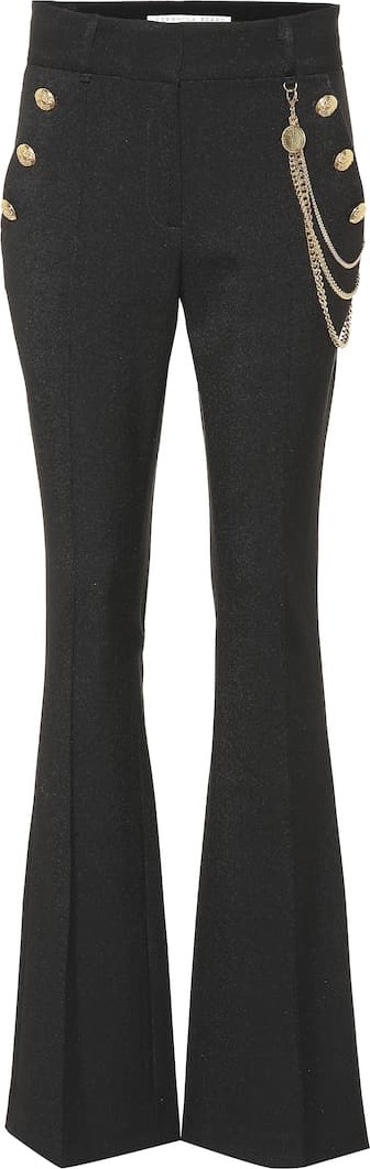 Veronica Beard Alair high-rise flared crêpe pants