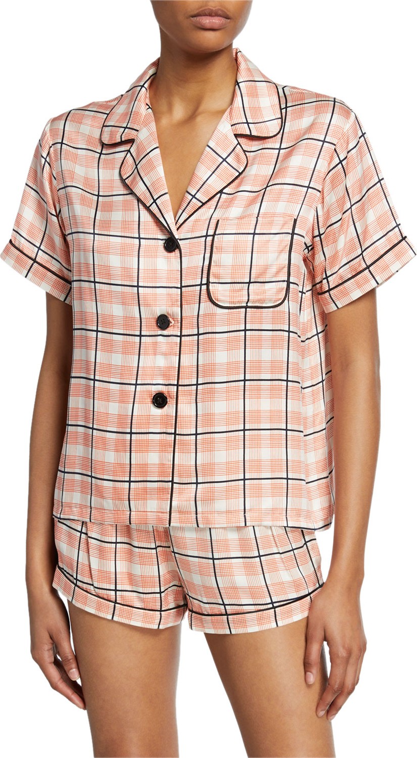 Morgan Lane Katelyn Plaid Pajama Top