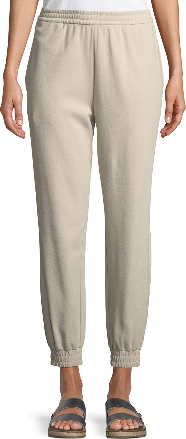 Joan Vass Stretch Interlock Jogger Pants
