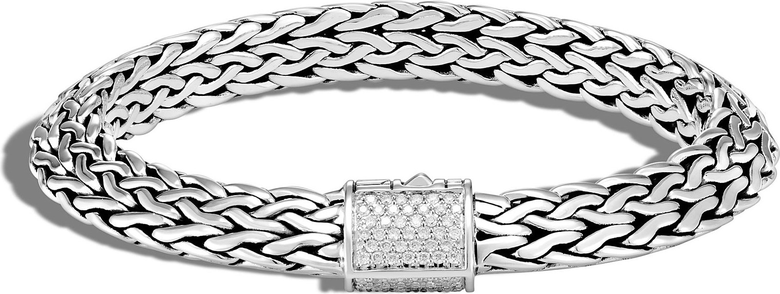 John Hardy 'Classic Chain Tiga' diamond sterling silver bracelet