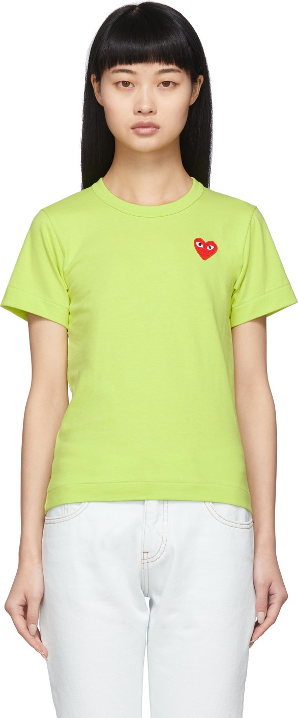 Comme Des Garcons PLAY Green Small Heart T-Shirt
