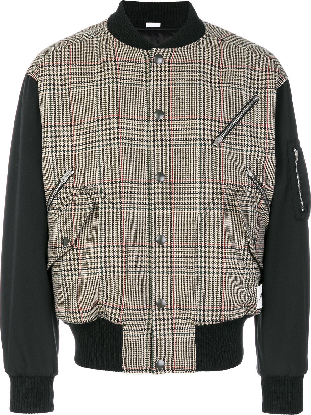 Stella McCartney Checked Wool-Blend Bomber Jacket