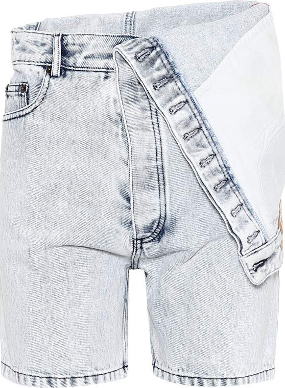 Y/Project Folded denim shorts