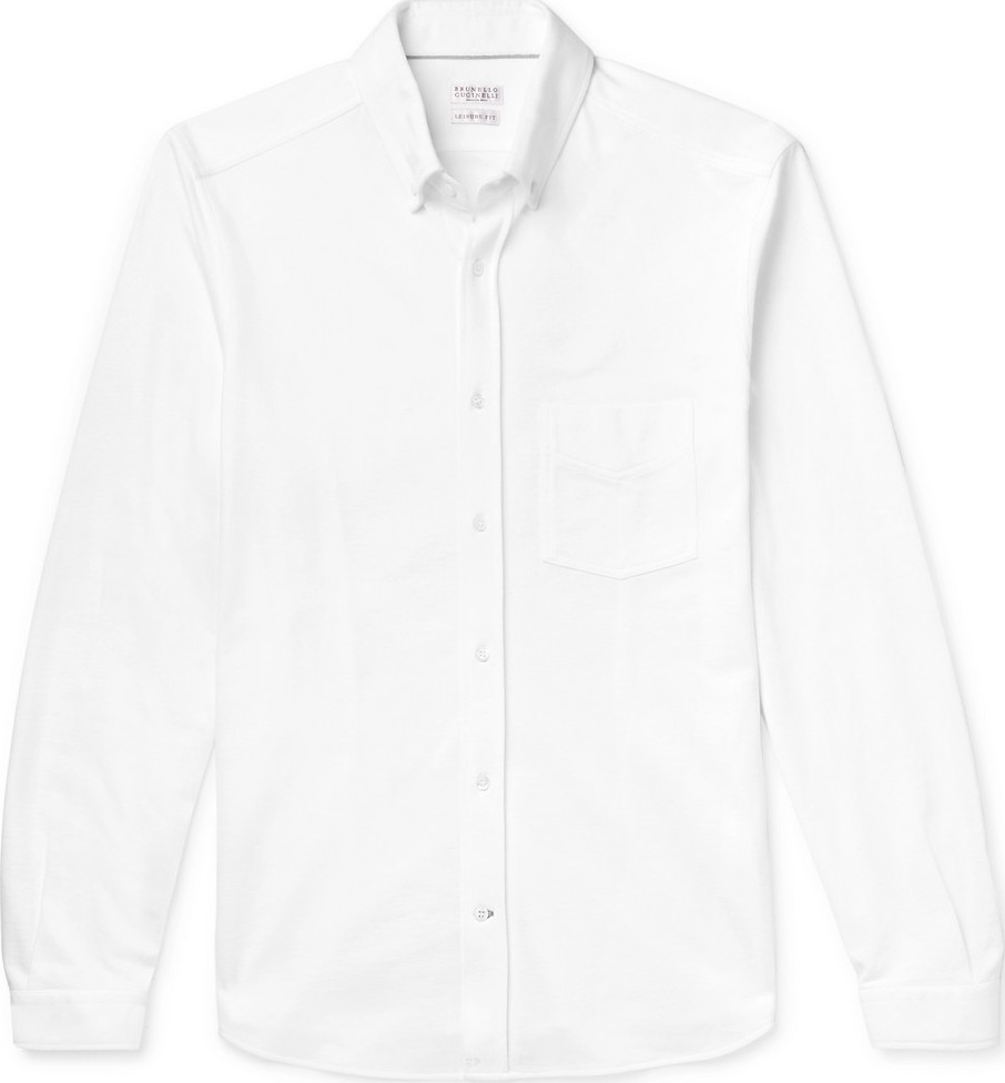 Brunello Cucinelli Slim-Fit Cotton-Piqué Shirt