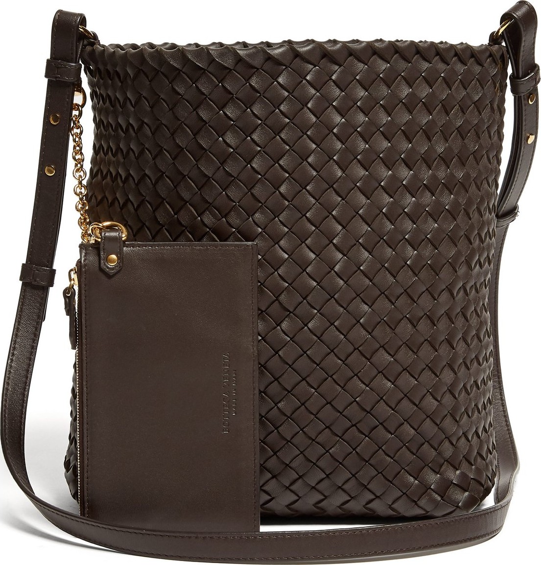 Bottega Veneta Intrecciato leather cross-body bucket bag