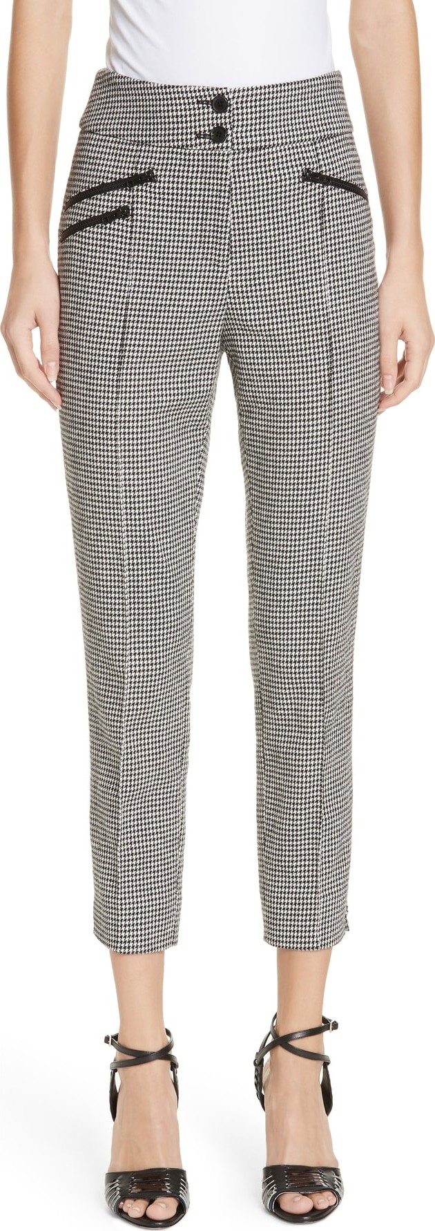 Veronica Beard Felton Houndstooth Trousers