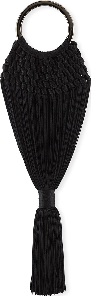 Cult Gaia Angelou Tassel Mini Net Top-Handle Bag