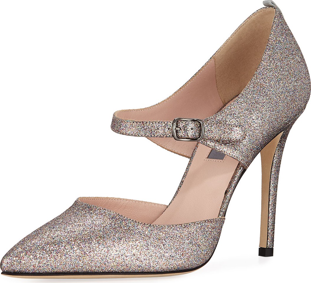 SJP by Sarah Jessica Parker Kennedy Glitter Mary Jane Pumps