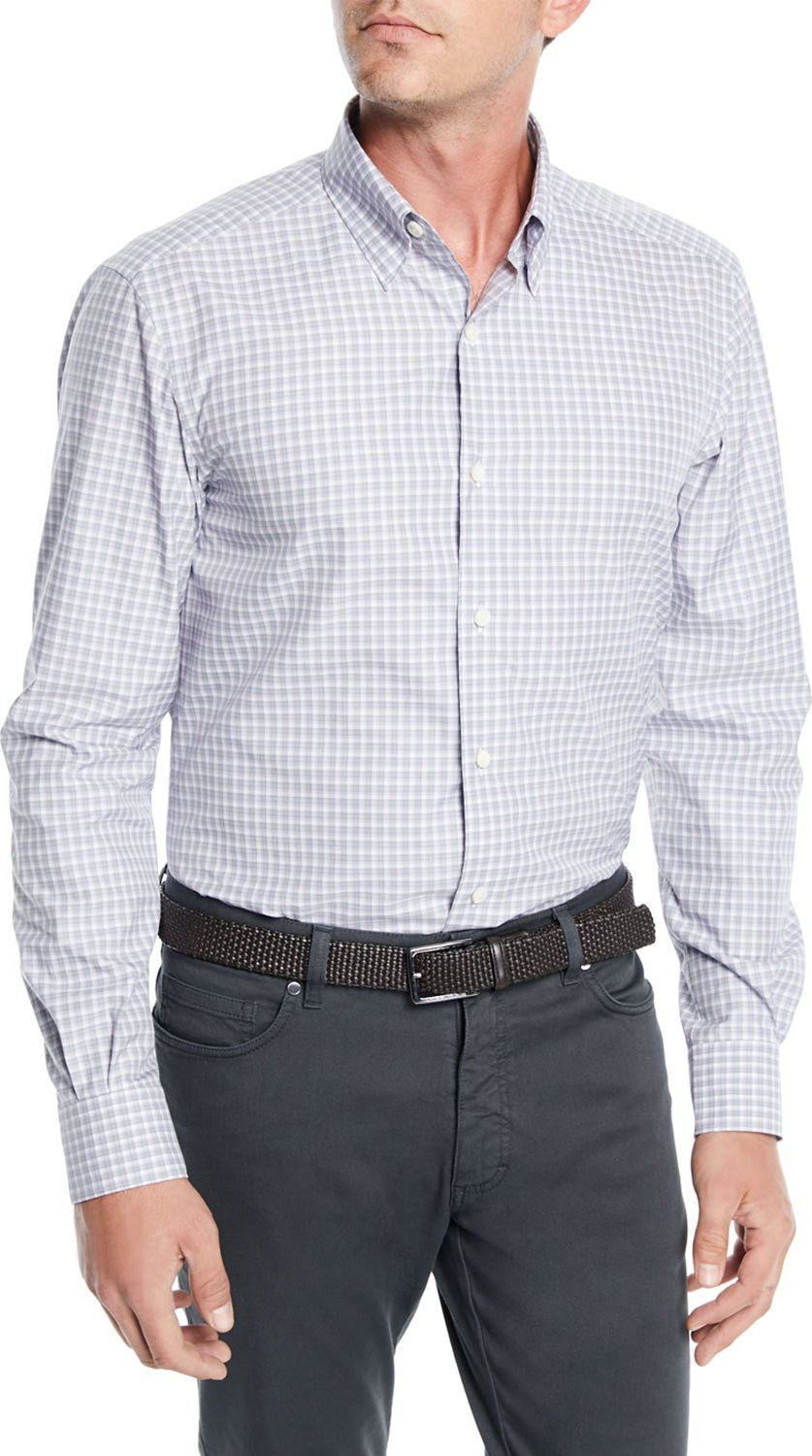 Ermenegildo Zegna Men's Check Woven Sport Shirt