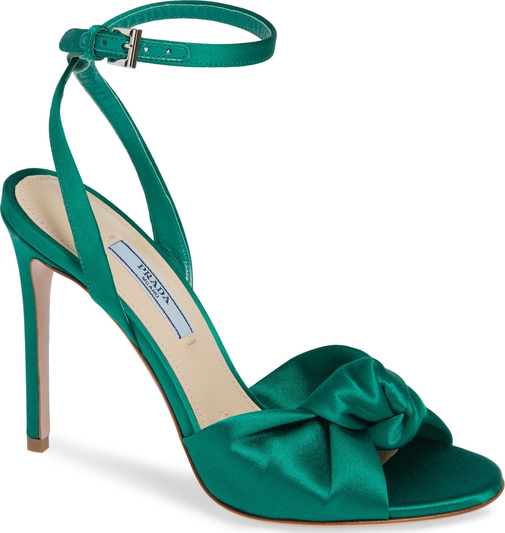 Prada Knotted Silk Sandal