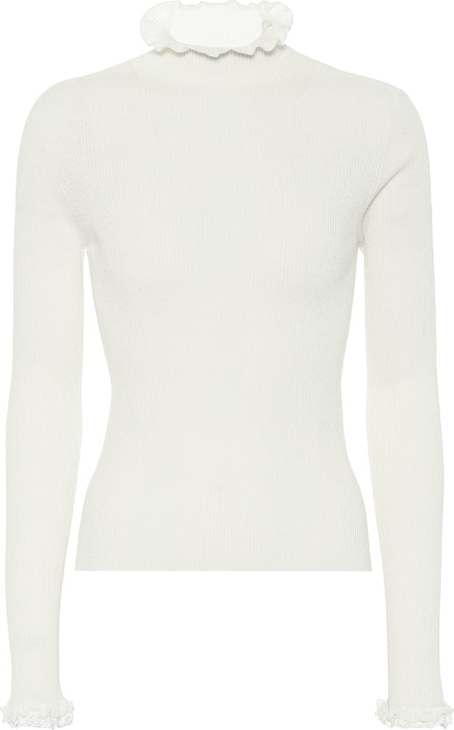 Philosophy Di Lorenzo Serafini Ruffle-trimmed mockneck sweater