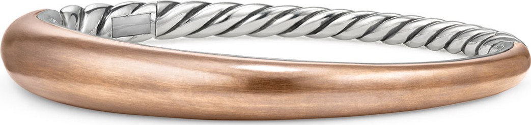 David Yurman Pure Form Sterling Silver & Bronze Bracelet