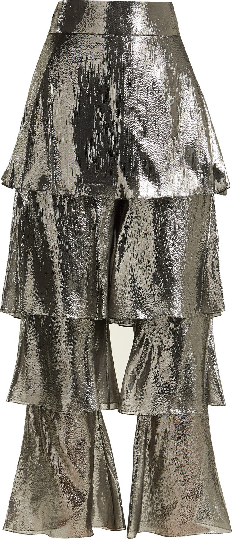 Osman Felix lamé tiered trousers