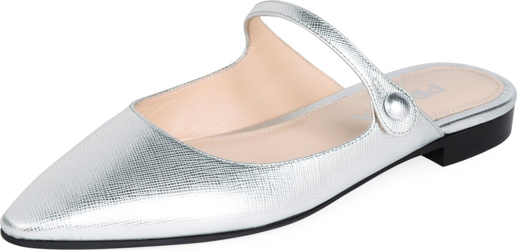 Prada Mary Jane Saffiano Mules