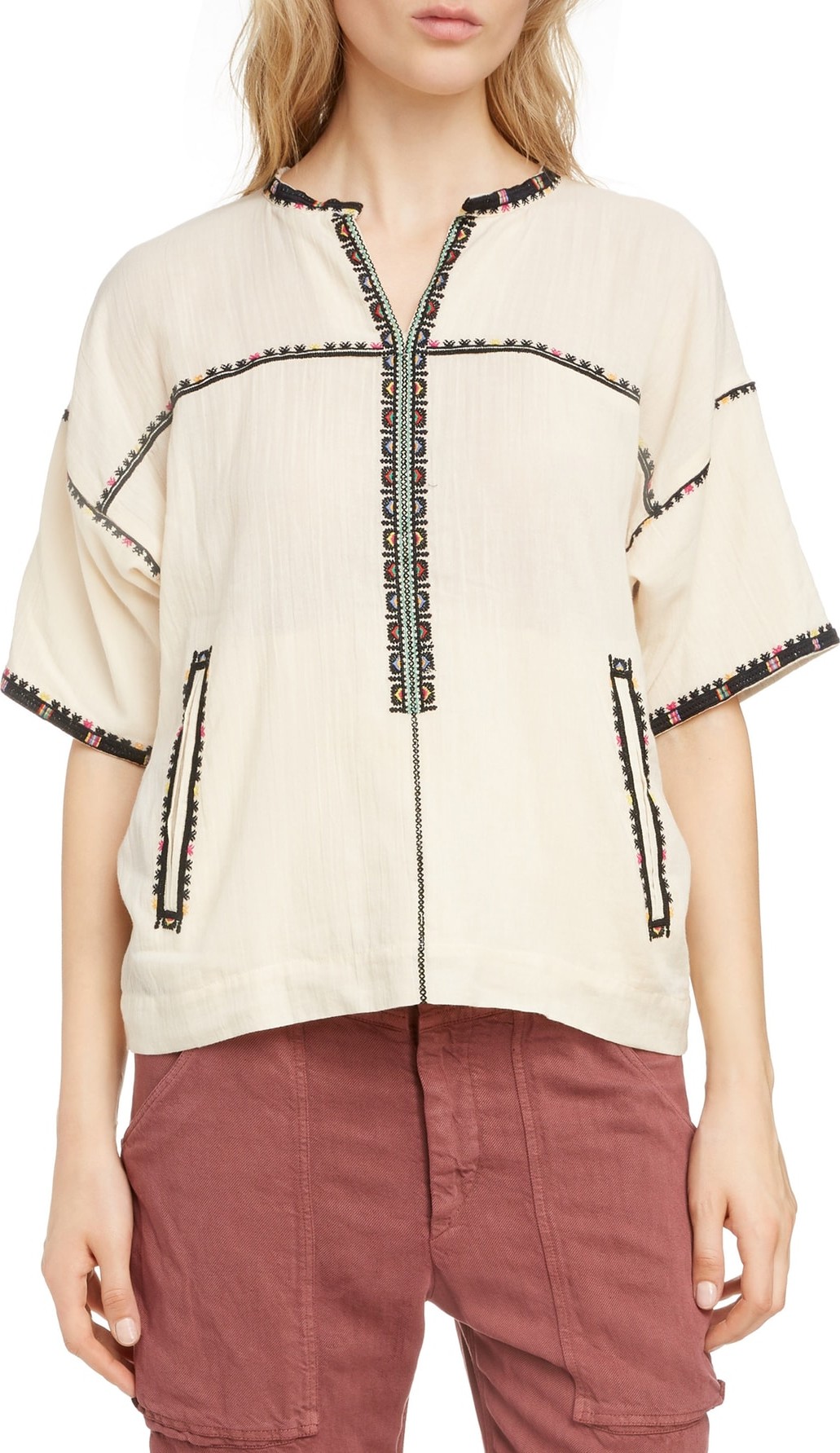 Isabel Marant Etoile Isabel Marant Étoile Rikki Embroidered Top