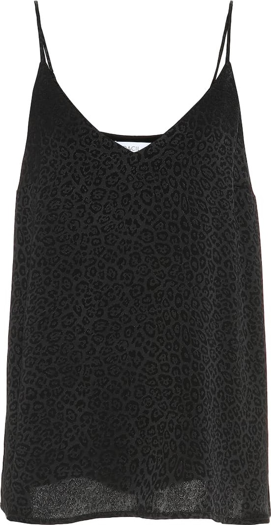 Racil Bettina leopard-jacquard camisole