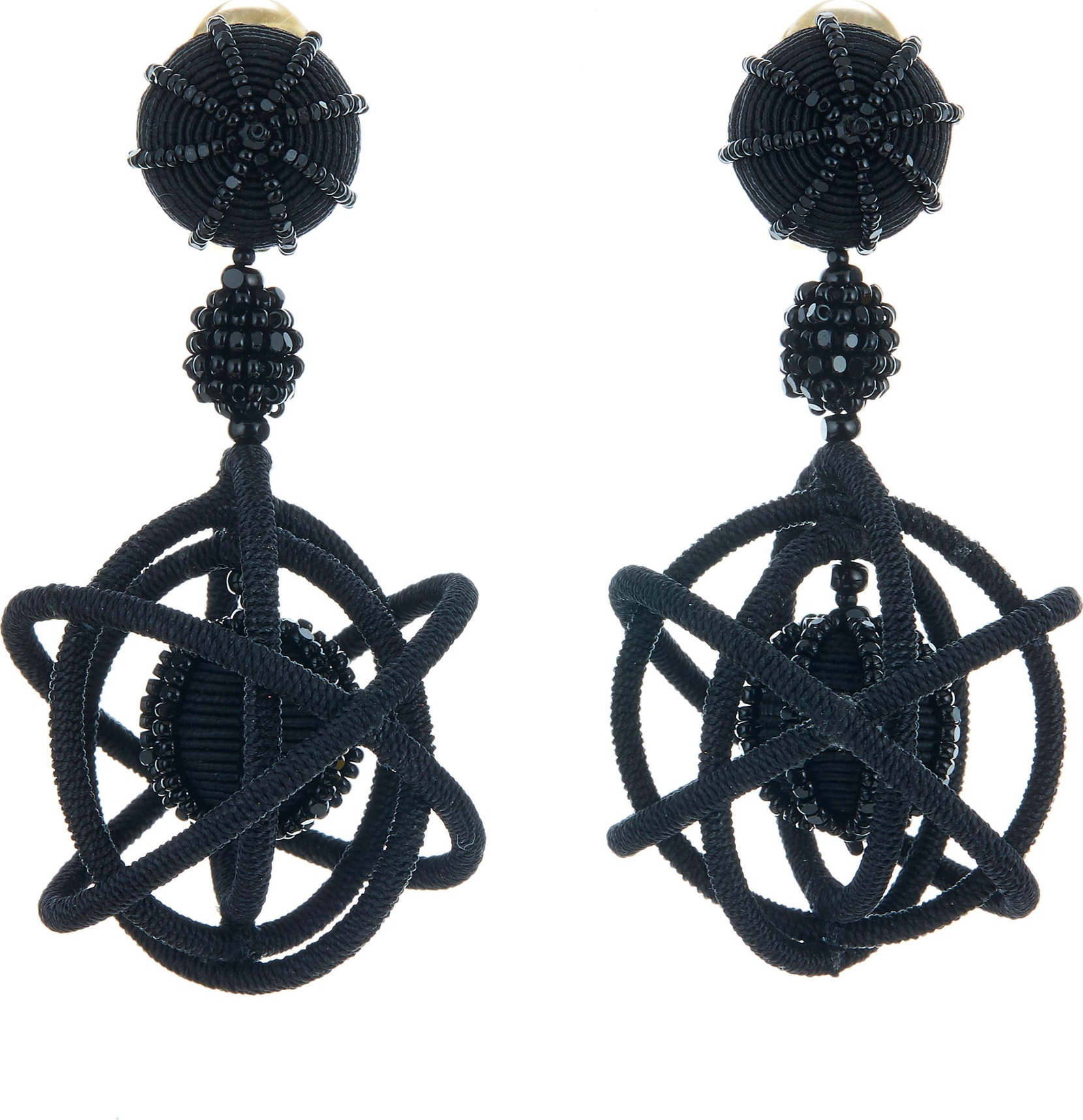 Oscar De La Renta Beaded Globe Earring