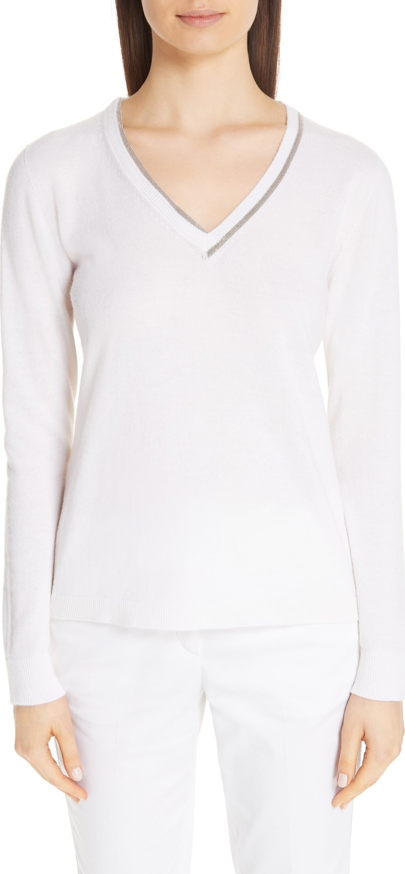 Fabiana Filippi Chain Trim Cashmere Sweater
