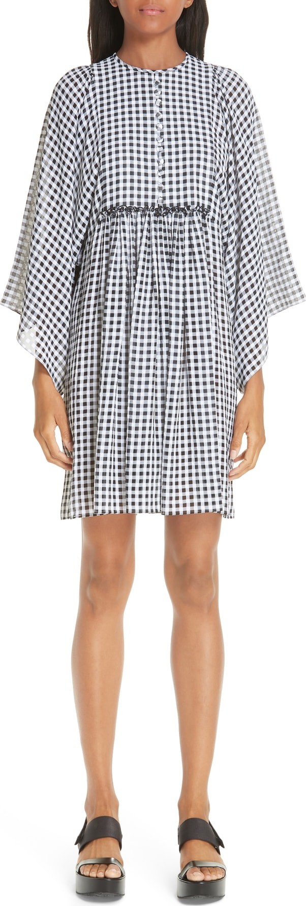 Michael Kors Gingham Seersucker Georgette Dress Michael Kors Gingham Seersucker Georgette Dress
