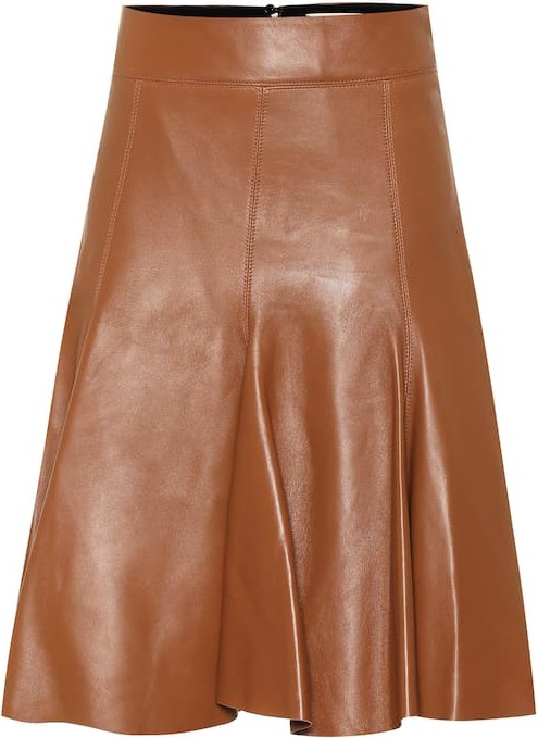 Dorothee Schumacher Exclusive to Mytheresa – Modern Volumes leather midi skirt