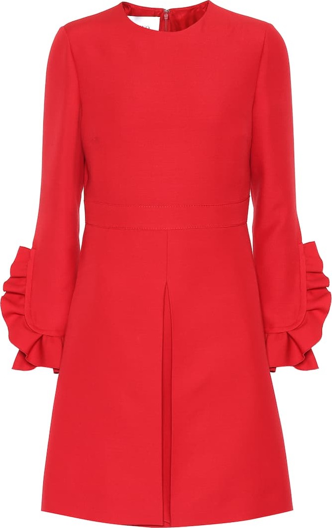 Valentino Pleated crêpe dress