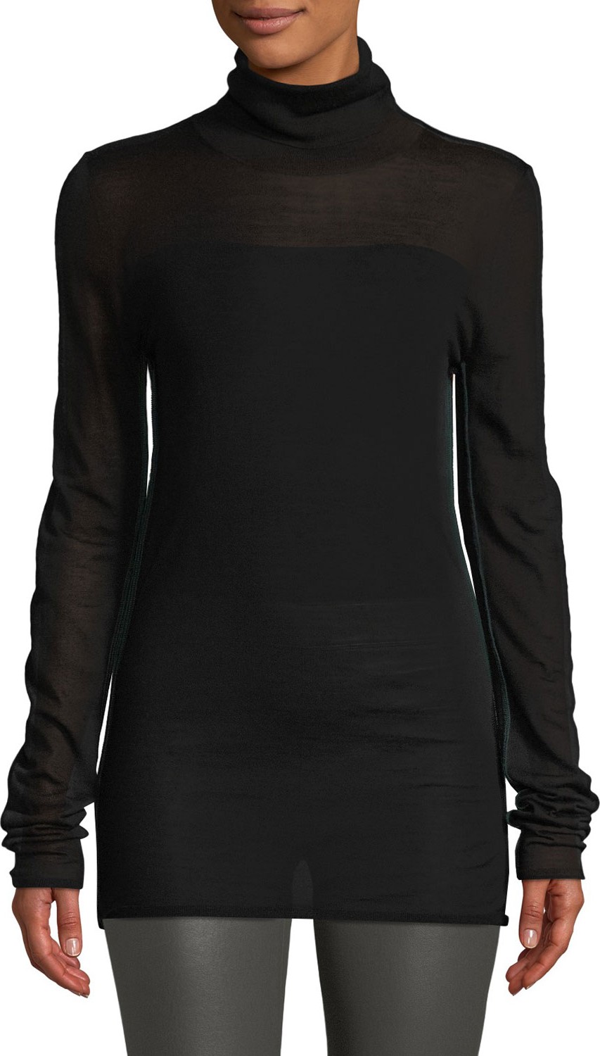Joseph Contrast-Seam Turtleneck Sweater