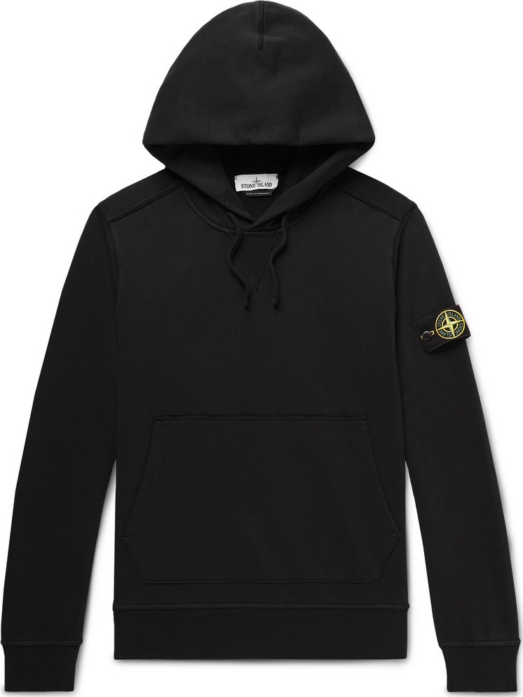 Stone Island Loopback Cotton-Jersey Hoodie