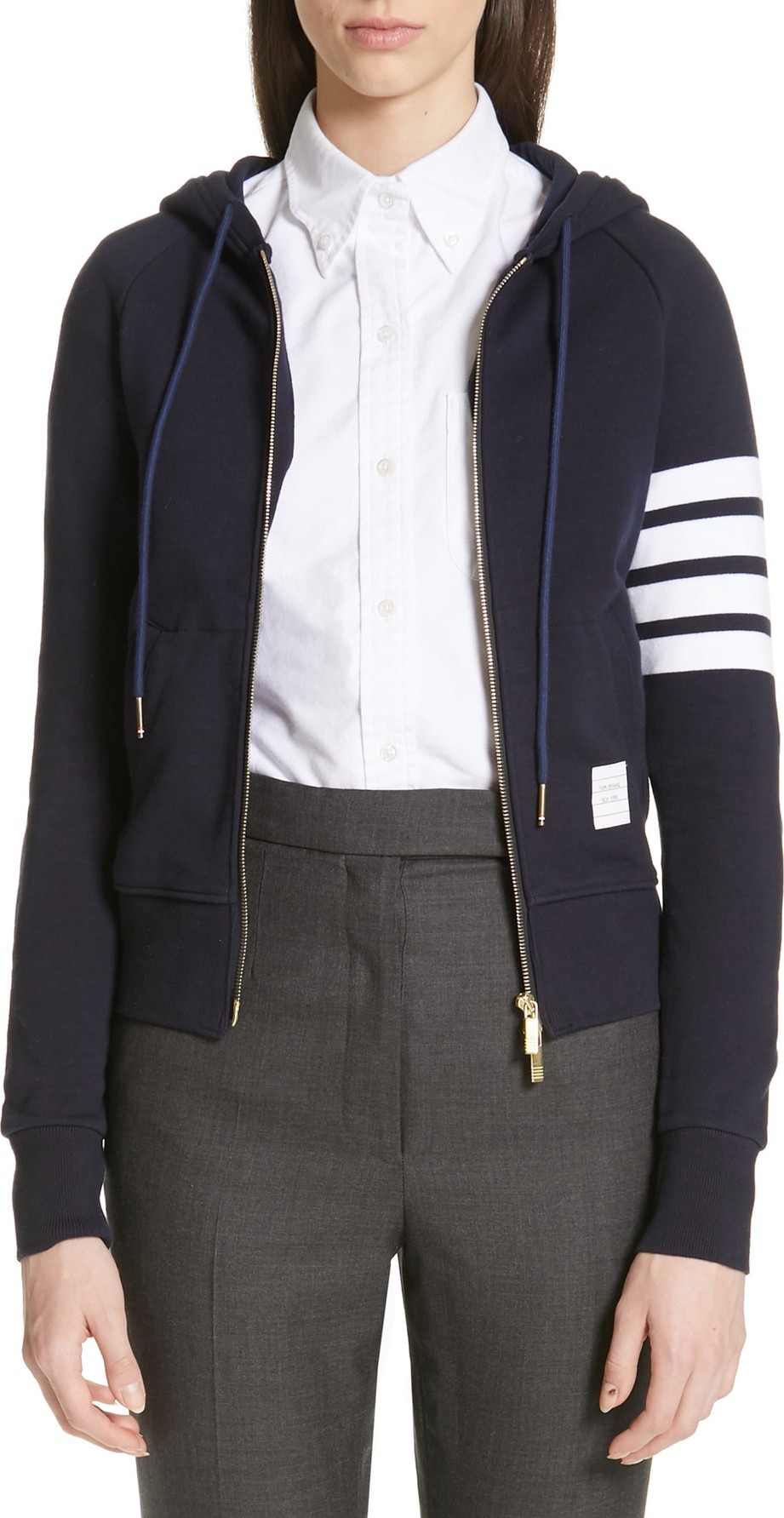 Thom Browne 4-Bar Cotton Hoodie