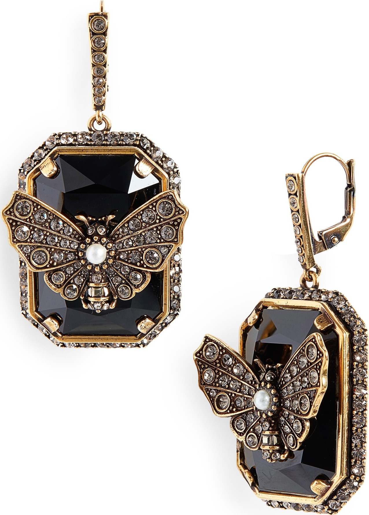 Alexander McQueen Butterfly Drop Earrings