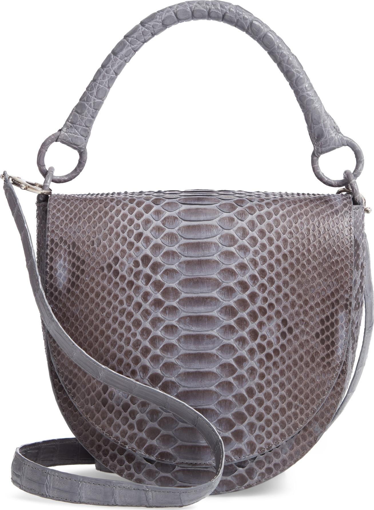 Nancy Gonzalez Genuine Python Saddle Bag