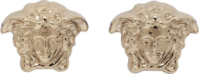 Versace Silver Medusa Stud Earrings